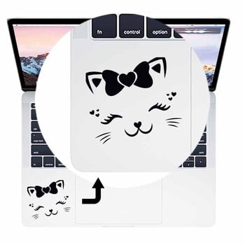 Усмивка на сладко коте Винилов стикер за лаптоп за Macbook Air 13 M1 Pro 14 16 Retina 11 15-инчов Mac Notebook Skin Decor Trackpad Decal