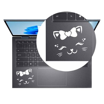 Усмивка на сладко коте Винилов стикер за лаптоп за Macbook Air 13 M1 Pro 14 16 Retina 11 15-инчов Mac Notebook Skin Decor Trackpad Decal