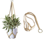 PU kožna vješalica za biljke Macrame zidna viseća ukrasna žardinjera Držač za balkonske posude za cvijeće Kućni dekor za male biljke