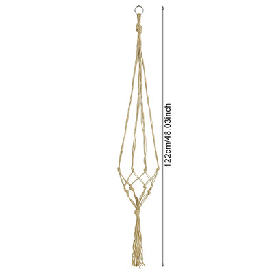 Medvilninis virvelinis kabantis krepšelis augalams Gėlių sodo vazonų sodintuvai Įvairių dydžių augalas Bonsai pakabinamas ant sienos namų balkono sodo dekoras