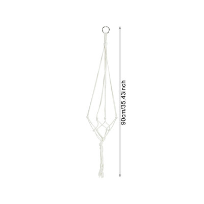 Medvilninis virvelinis kabantis krepšelis augalams Gėlių sodo vazonų sodintuvai Įvairių dydžių augalas Bonsai pakabinamas ant sienos namų balkono sodo dekoras