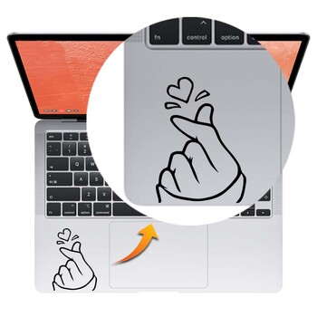 Love Heart Gesture Laptop Trackpad Decal Αυτοκόλλητο για Macbook Pro Air Retina 11 12 13 15 ιντσών Mac Book Vinyl Skin Decor