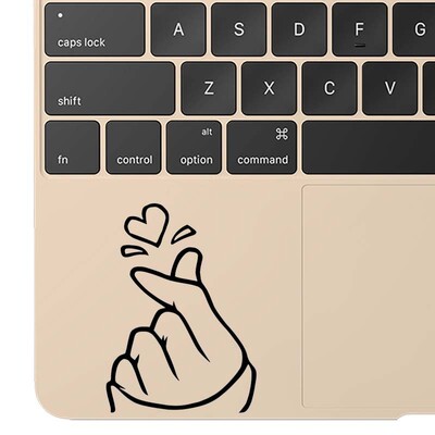 Love Heart Gesture Laptop Trackpad matrica matrica Macbook Pro Air Retina 11 12 13 15 hüvelykes Mac Book vinyl notebook bőréhez