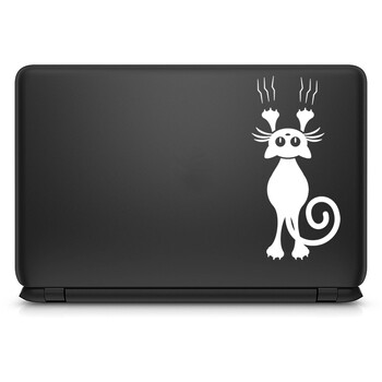 Αυτοκόλλητο φορητού υπολογιστή Vinyl Cat Climbing Wall Cat για Macbook 13 Pro Air Retina 15 Mac Skin Decor Tablet Notebook Decal Cartoon Autocollant