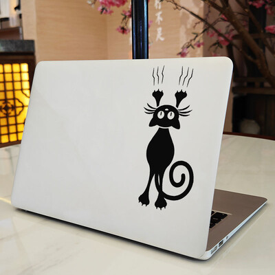 Laipiojimo sieninės katės vinilinio nešiojamojo kompiuterio lipdukas, skirtas Macbook 13 Pro Air Retina 15 Mac Skin Decor Tablet Notebook Decal Cartoon Autocollant