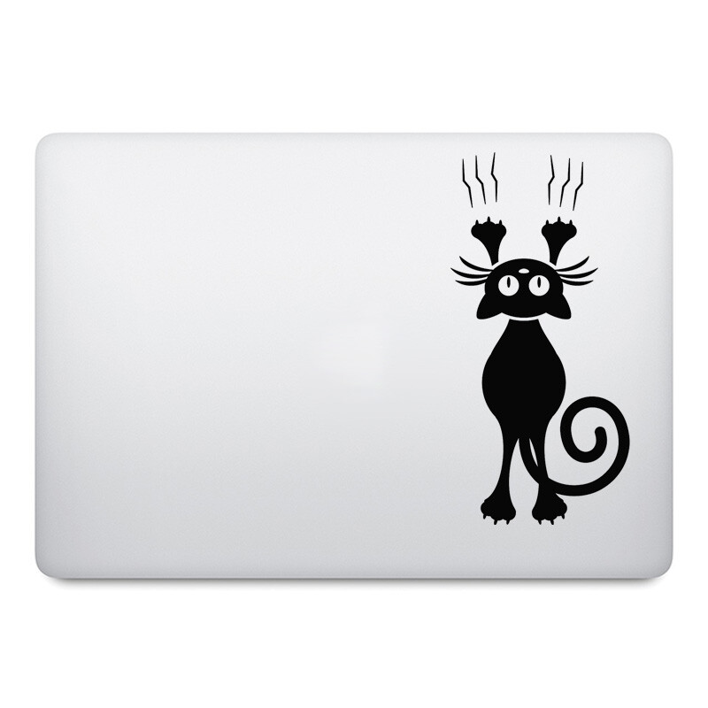 Lezecká stena, vinylová nálepka na notebook s mačkou pre Macbook 13 Pro Air Retina 15 Mac Skin Decor Tablet Notebook Obtlačok s kresleným motívom Autocollant