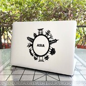 Azijos senovinio pastato nešiojamojo kompiuterio lipdukas, skirtas Macbook Pro 14 16 Air Retina 13 15'6 colių Mac Ipad Vinyl Skin nešiojamojo nešiojamojo kompiuterio lipdukas