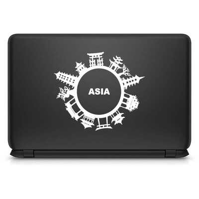 Azijos senovinio pastato nešiojamojo kompiuterio lipdukas, skirtas Macbook Pro 14 16 Air Retina 13 15'6 colių Mac Ipad Vinyl Skin nešiojamojo nešiojamojo kompiuterio lipdukas