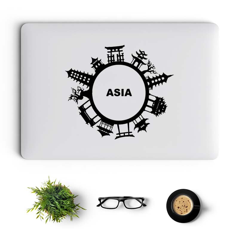 Azijos senovinio pastato nešiojamojo kompiuterio lipdukas, skirtas Macbook Pro 14 16 Air Retina 13 15'6 colių Mac Ipad Vinyl Skin nešiojamojo nešiojamojo kompiuterio lipdukas