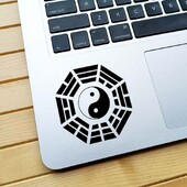 Yin Yang simbolis vinilo trackpad nešiojamojo kompiuterio lipdukas, skirtas Macbook Air 13 Pro 14 16 Retina 12 15 colių Mac planšetinio kompiuterio mobiliojo nešiojamojo kompiuterio lipdukas