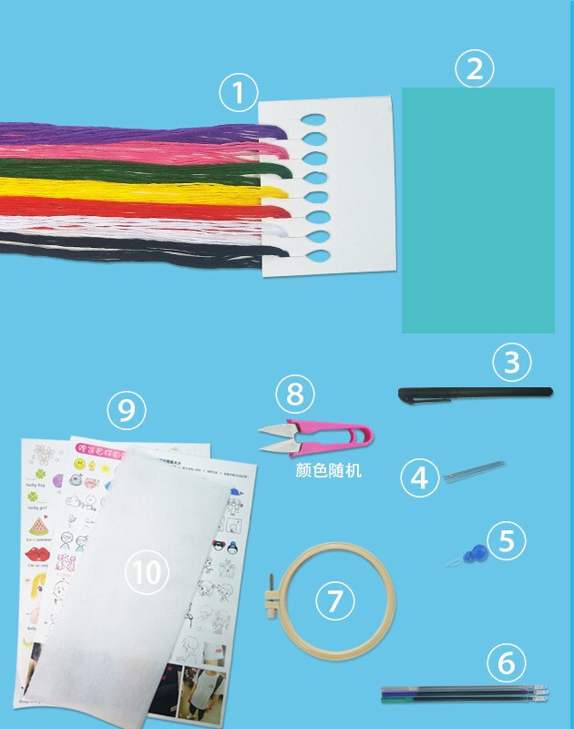 Siuvinėjimo medžiagų paketas „pasidaryk pats“ kryžminio dygsnio siūlai siuvinėjimo siūlai rankų darbo raštas savarankiškiems drabužiams pradedantiesiems medvilninių siūlų pynimui