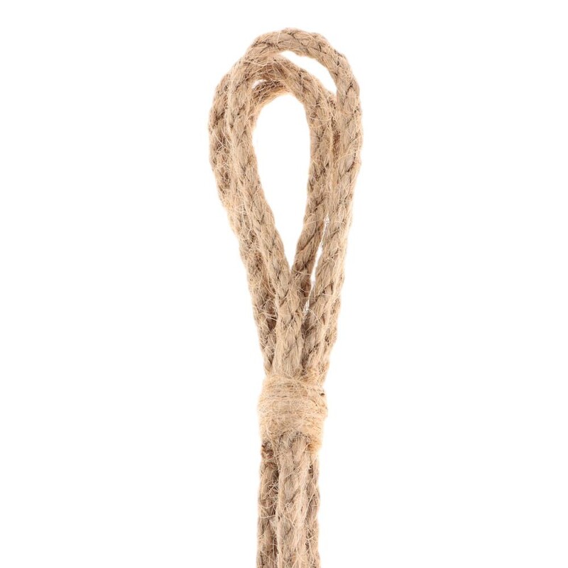 Umeraș pentru plante de in, maro/alb, frânghie de bumbac de 40 de inci, coș suspendat pentru casă, plasă de ghivece de grădină țesute acasă