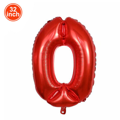 Balón 0 Číselné balóny Divoký Jeden Zelený Guľa Modrý Obrázok 0 Narodeninový Veľký Veľký 32 palcov Červená Ruža Zlatý Strieborný Čierny Farebný