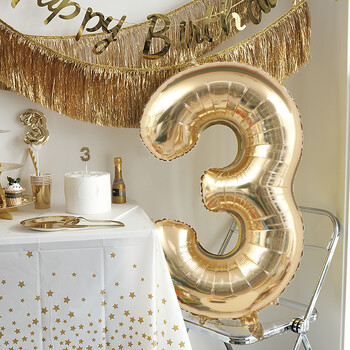 40 ιντσών Giant Platinum Number Balloons Light Golden Digital Balloon 1 2 3 4 5 6 7 8 9 Globos Διακοσμήσεις γάμου για πάρτι γενεθλίων