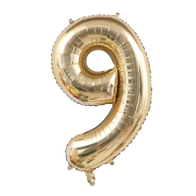 40-palcové obrovské platinové balóny s číslami, svetlo zlatý digitálny balón 1 2 3 4 5 6 7 8 9, narodeninové párty, svadobné dekorácie, Globos
