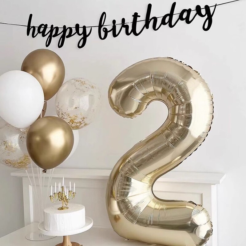 40-palcové obrovské platinové balóny s číslami, svetlo zlatý digitálny balón 1 2 3 4 5 6 7 8 9, narodeninové párty, svadobné dekorácie, Globos