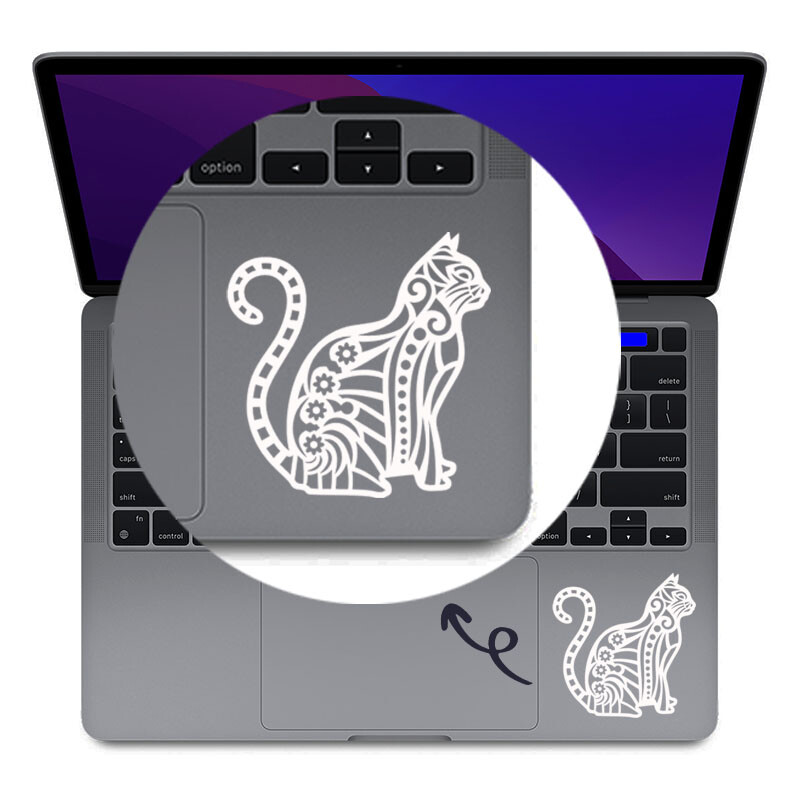Mandala Cat Art Decor Vinyl nálepka na notebook pre Macbook Pro 14 16 Air Retina 13 15 Inch Mac Skin iPad Personalizovaná nálepka na notebook