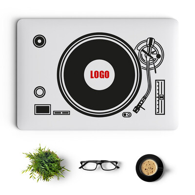 DJ patefono vinilinio nešiojamojo kompiuterio lipdukai, skirti Macbook Pro 14 16 Air Retina 13 15 colių Mac Skin HP Notebook Decal Musician Record Player