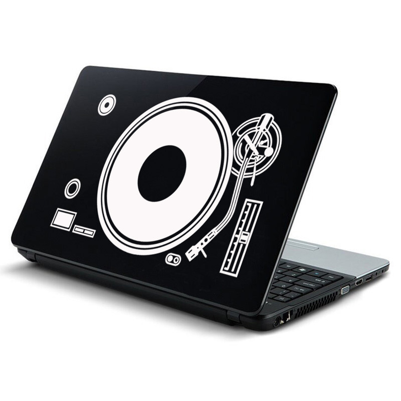 DJ patefono vinilinio nešiojamojo kompiuterio lipdukai, skirti Macbook Pro 14 16 Air Retina 13 15 colių Mac Skin HP Notebook Decal Musician Record Player