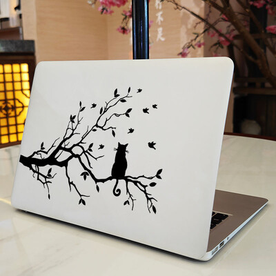 Autocolant de vinil cu pisică cu vedere pentru laptop pentru Apple Macbook 13 14 Pro Air Retina Mac Skin HP Lenovo Notebook Fashion Art Decor