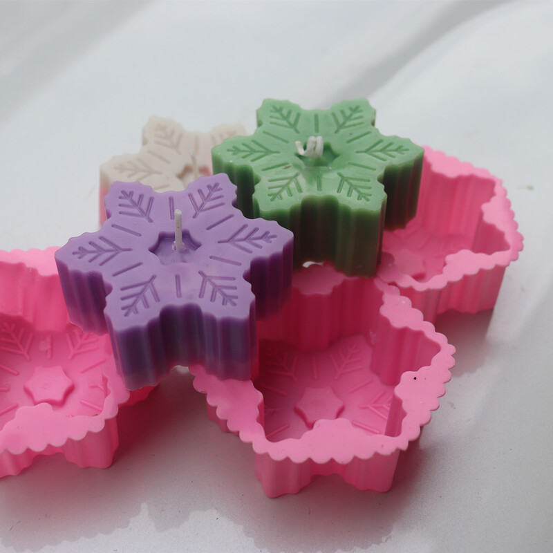 Kalėdų snaigės formos rankų darbo „pasidaryk pats“ aromaterapinis žvakių muilas, naminis modelio kvapas, skirtas renginiui lengvai pašalinti silikoną