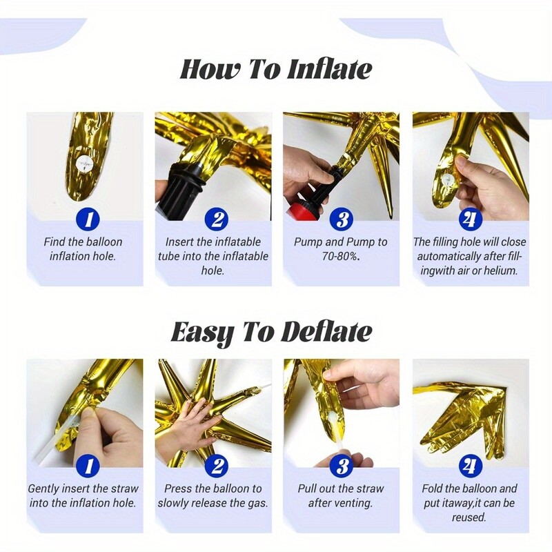 Set de inele cu flori arcuite cu balon albastru regal și auriu, 136 de bucăți, pentru nuntă de aniversare, decorațiuni pentru petrecerea de aniversare de Anul Nou