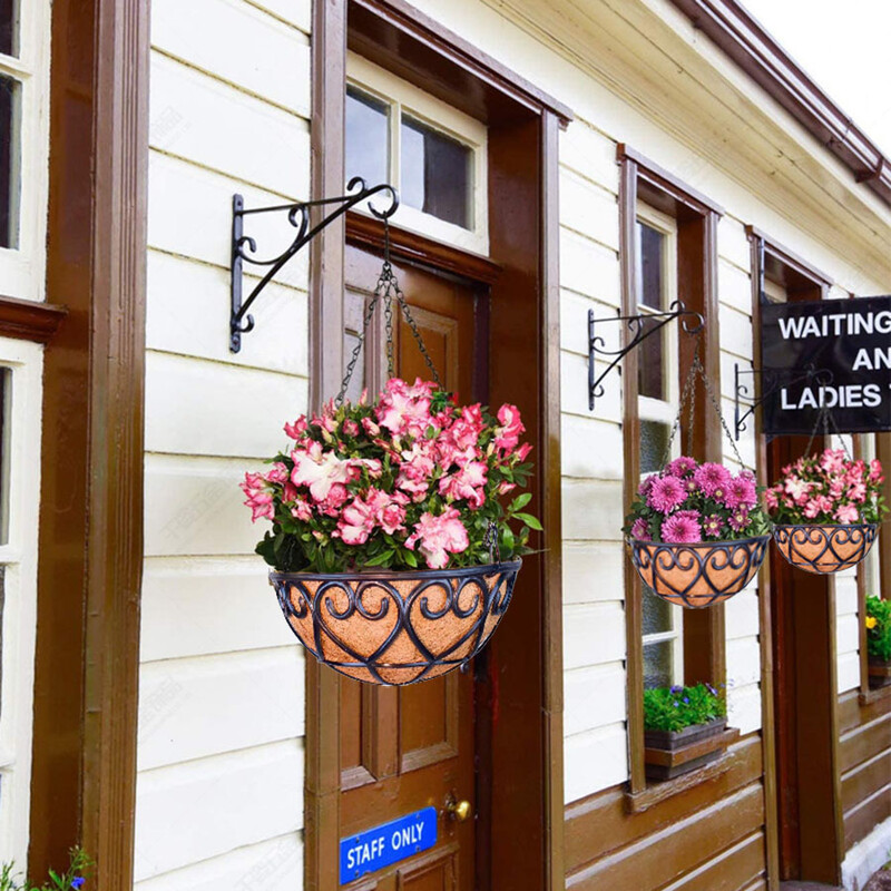 Pakabinamas krepšelis augalams Gėlių sodo vazonų vazonai 8/10/12 colių augalų laikikliai, skirti namų balkono dekoravimui