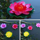 10 cm dirbtinis lotosas netikrų augalų tvenkinio dekoras Dirbtinis vandens lelija plūduriuojantis putplastis lotosas namų sode žuvų bakas netikra gėlė