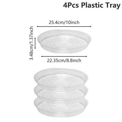 6/8/10/12 inča Plastični tanjurići za biljke Prozirni tanjurići za biljke Prozirni tanjurići za cvijeće Vrt za njegu sobnih biljaka Set prozirnih posuda za kapanje