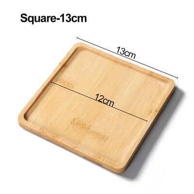 Višestruki pladanj od bambusa Drveni tanjurić Posuda za cvijeće Posuda Podloga za šalicu Tanjur za podmetač Kuhinjski ukrasni tanjur Kreativni podmetač Podmetač za šalicu kave