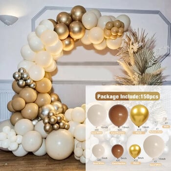 Apricot Coffee Brown Balloons Garland Arch Kit Διακοσμήσεις για πάρτι γενεθλίων για παιδιά Παιδικά είδη ντους για μωρά Latex Balloon Globos