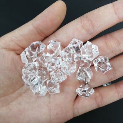 Camal 100db/zsák Színes Akvárium Akril Kövek Kristály Jégkockák Dekor Váza Töltő Kavicsos Akvárium Otthoni Dísz Táj