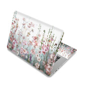 Piele pentru laptop, 10 12 13 14 15 17 inchi Decal pentru laptop Rezistent la praf Impermeabil Reutilizabil 1 mare cu 2 încheieturi mici, flori plante