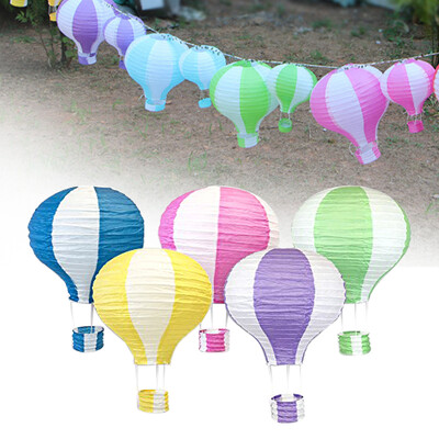 5db hőlégballon party dekor papír lámpás medál erkély udvar kert függő dísz színes lámpás dekoráció