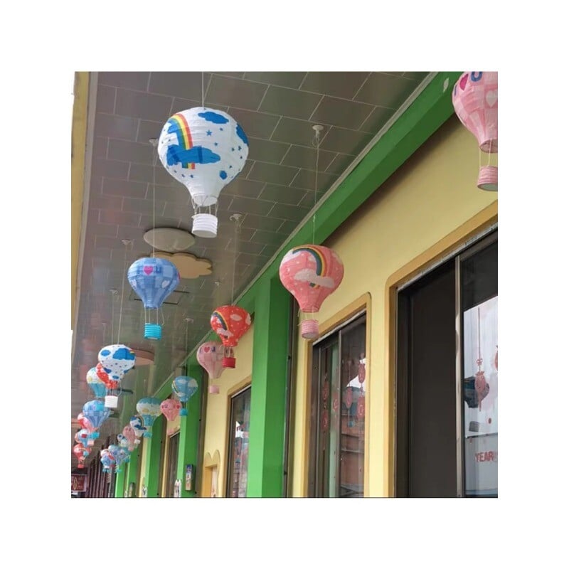 Kalėdų/Vaivorykštės serijos spausdinimo popierinis žibintas 30 cm oro balionu vestuvių dekoravimas Vaiko gimtadienio vakarėlio kabančios dekoracijos