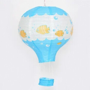 30 εκ. Άγιος Βασίλης Άλκη Χιονονιφάδα Φανάρι με αερόστατο χάρτινο φαναράκι παιδικό κρεμαστό πάρτι γενεθλίων Χριστουγεννιάτικη διακόσμηση γάμου