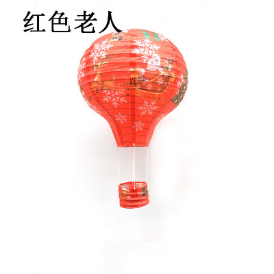 30 εκ. Άγιος Βασίλης Άλκη Χιονονιφάδα Φανάρι με αερόστατο χάρτινο φαναράκι παιδικό κρεμαστό πάρτι γενεθλίων Χριστουγεννιάτικη διακόσμηση γάμου