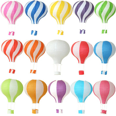 30 cm-es hőlégballon park vidámpark bevásárlóközpont óvodai dekoráció papír lámpák esküvői kültéri összecsukható dekoráció
