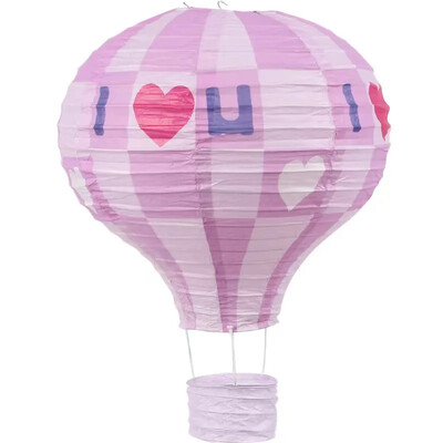 1db szivárvány hőlégballon lámpás 12 hüvelykes/16 hüvelykes barkács mennyezetre függő papírlámpás babazuhany gyerekeknek születésnapi parti dekoráció