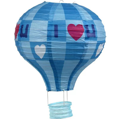 1db szivárvány hőlégballon lámpás 12 hüvelykes/16 hüvelykes barkács mennyezetre függő papírlámpás babazuhany gyerekeknek születésnapi parti dekoráció