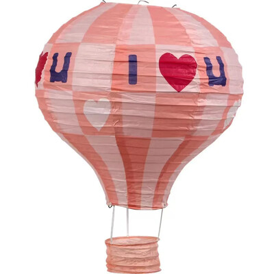 1db szivárvány hőlégballon lámpás 12 hüvelykes/16 hüvelykes barkács mennyezetre függő papírlámpás babazuhany gyerekeknek születésnapi parti dekoráció