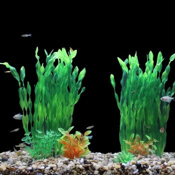 10τμχ Fish Aquarium Plants Φυτά θαλασσινού νερού για ενυδρείο 30cm Plastic Fish Tank Plant Aquarium Decoration