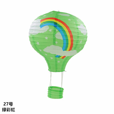 1 τμχ 40cm Santa Claus Elk Rainbow Hot Air Balloon 16 ιντσών Χάρτινο Φανάρι Φανάρι οροφής Χριστουγεννιάτικο Διακόσμηση Γάμου