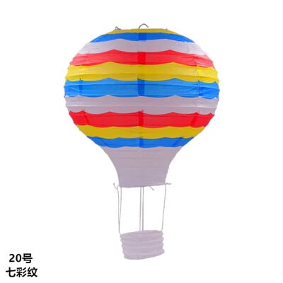 1 τμχ 40cm Santa Claus Elk Rainbow Hot Air Balloon 16 ιντσών Χάρτινο Φανάρι Φανάρι οροφής Χριστουγεννιάτικο Διακόσμηση Γάμου