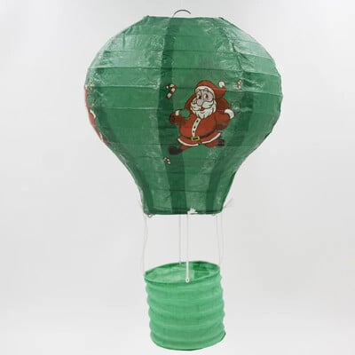 1 τμχ 40cm Santa Claus Elk Rainbow Hot Air Balloon 16 ιντσών Χάρτινο Φανάρι Φανάρι οροφής Χριστουγεννιάτικο Διακόσμηση Γάμου