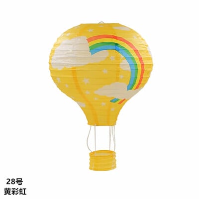 1 τμχ 40cm Santa Claus Elk Rainbow Hot Air Balloon 16 ιντσών Χάρτινο Φανάρι Φανάρι οροφής Χριστουγεννιάτικο Διακόσμηση Γάμου