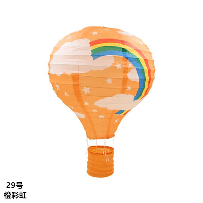 1 τμχ 40cm Santa Claus Elk Rainbow Hot Air Balloon 16 ιντσών Χάρτινο Φανάρι Φανάρι οροφής Χριστουγεννιάτικο Διακόσμηση Γάμου