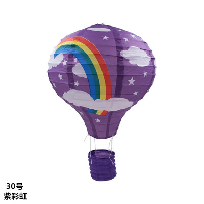 1 τμχ 40cm Santa Claus Elk Rainbow Hot Air Balloon 16 ιντσών Χάρτινο Φανάρι Φανάρι οροφής Χριστουγεννιάτικο Διακόσμηση Γάμου