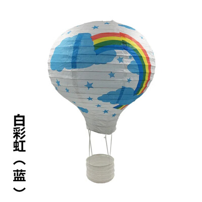 1 τμχ 40cm Santa Claus Elk Rainbow Hot Air Balloon 16 ιντσών Χάρτινο Φανάρι Φανάρι οροφής Χριστουγεννιάτικο Διακόσμηση Γάμου