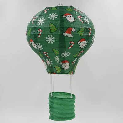 1 τμχ 40cm Santa Claus Elk Rainbow Hot Air Balloon 16 ιντσών Χάρτινο Φανάρι Φανάρι οροφής Χριστουγεννιάτικο Διακόσμηση Γάμου